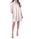 Emily Mccarthy Stella Dress In White Gold In White