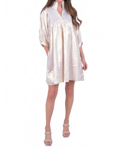 Emily Mccarthy Stella Dress In White Gold