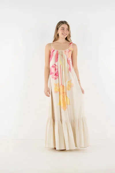 Emily Mccarthy Susannah Maxi Dress In Botanical Muse In Animal Print