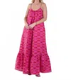 Emily Mccarthy Susannah Maxi Dress In Sunset Stripe In Pink