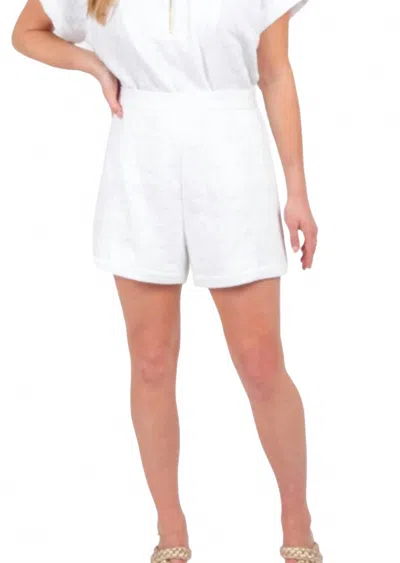 Emily Mccarthy Tailored Short In Cloud Cheetah In White
