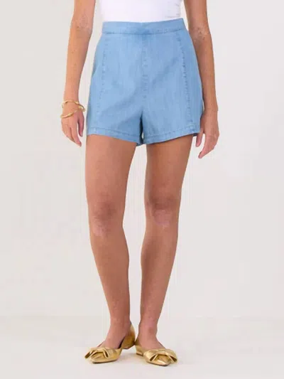 Emily Mccarthy Tailored Short In Natural Denim In Multi