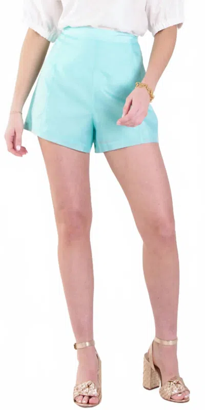 Emily Mccarthy Tailored Short In Peacock Blue In Multi