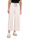 Emily Mccarthy Teddy Crop Trouser In Black Sand In White