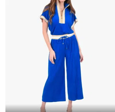 Emily Mccarthy Teddy Crop Trouser In Blue