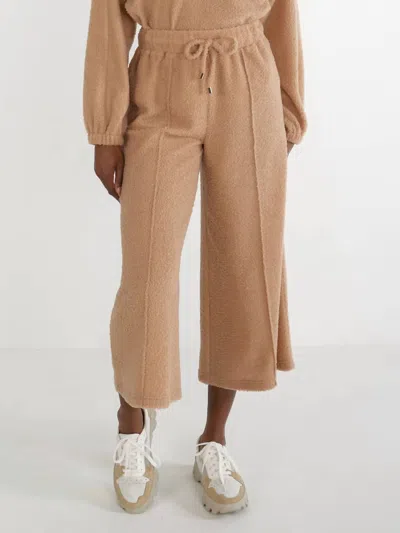 Emily Mccarthy Teddy Cropped Trouser In Teddy Boucle