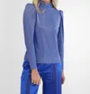 Emily Mccarthy Tessa Turtleneck Top In Dazzling Blue In Blue