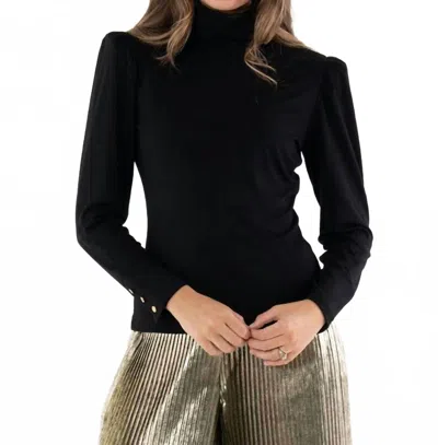Emily Mccarthy Tessa Turtleneck Top In Black
