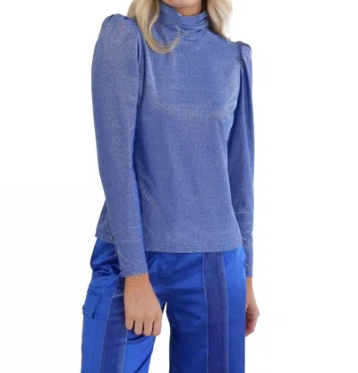 Emily Mccarthy Tessa Turtleneck Top In Dazzling Blue