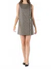 Emily Mccarthy Tory Tunic Dress In Black Tonal Monogram In Gray