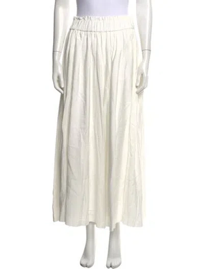 Pre-owned Emily Mccarthy Wide Leg Pants W/ Tags In White