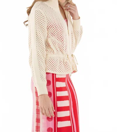 Emily Mccarthy Women's Bailey Bomber Jacket In Sandshell Knit In Multi