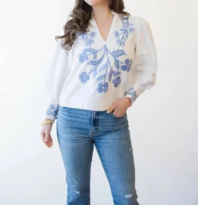 Emily Mccarthy Women's Hampton Top In Dutch Tile In White