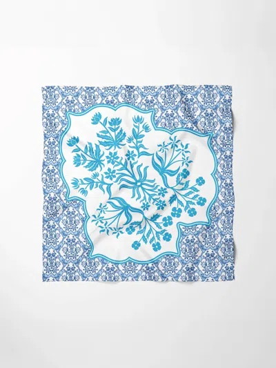 Emily Mccarthy Women's Hand-stitched Silk Scarf In Royal Tapestry In Blue