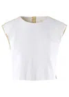Emily Mccarthy Hatti Reversible Tank In White Sand In White