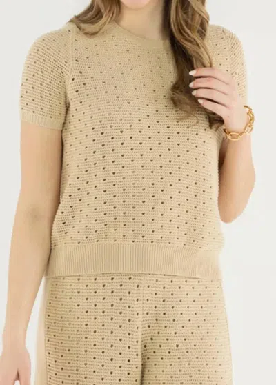 Emily Mccarthy Women's Joy Open Top In Lido Knit In Gold