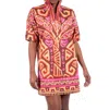 Emily Mccarthy Poppy Dress In Tribal Palm In Multi