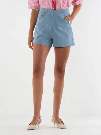 Emily Mccarthy Women's Saylor Short In Classic Denim In Blue