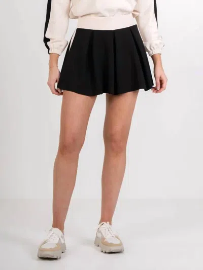 Emily Mccarthy Women's Sydney Mini Skirt In Black & Sand In Animal Print
