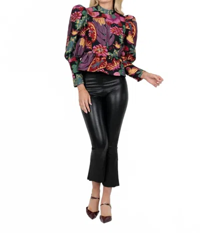 Emily Mccarthy Women's Zoe Top In Midnight Garden In Black