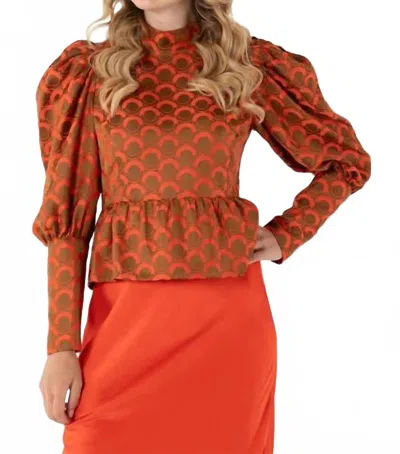 EMILY MCCARTHY ZOE TOP IN TANGERINE MOD