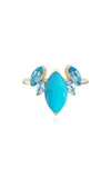 Emily P Wheeler Batik Ring In Blue