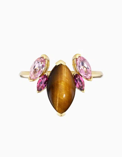 Emily P Wheeler Batik Ring, Tiger's Eye - 6