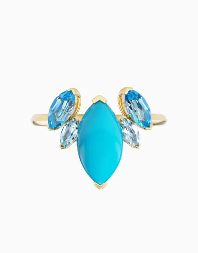 Emily P Wheeler Batik Ring, Turquoise - 4