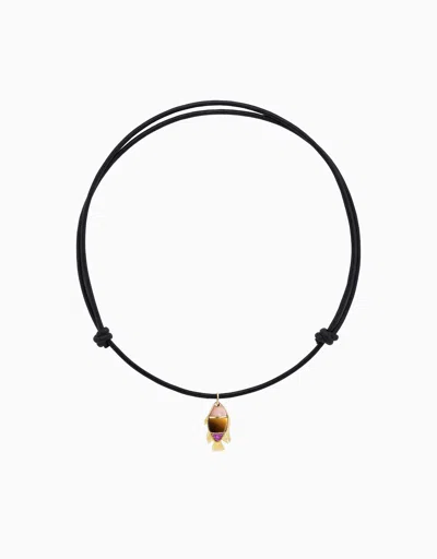 Emily P Wheeler Fish Necklace, Tiger's Eye