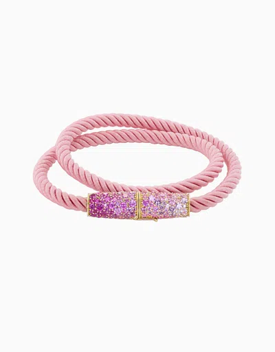 Emily P Wheeler Silk Wrap Bracelet, Malibu & Pink Silk