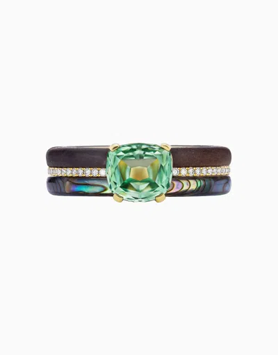 Emily P Wheeler Stacked Ring, Garnet (one-of-a-kind)