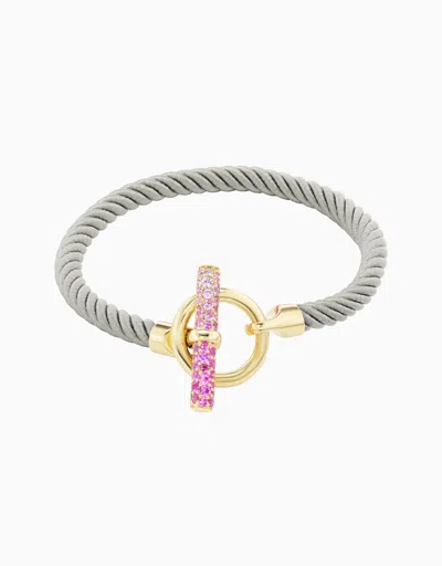 Emily P Wheeler Toggle Bracelet, Malibu & Grey Silk (exclusive)