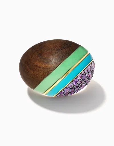 Emily P Wheeler Wooden Dome Ring, Sandalwood - 5.5