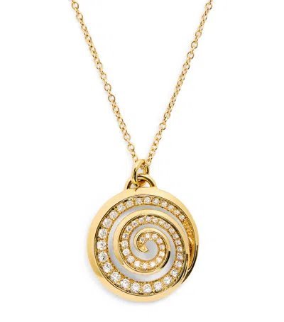 Emily P Wheeler Yellow Gold And Diamond Spiral Necklace