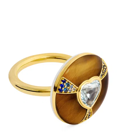 Emily P Wheeler Yellow Gold And Mixed Stone Balance Ring