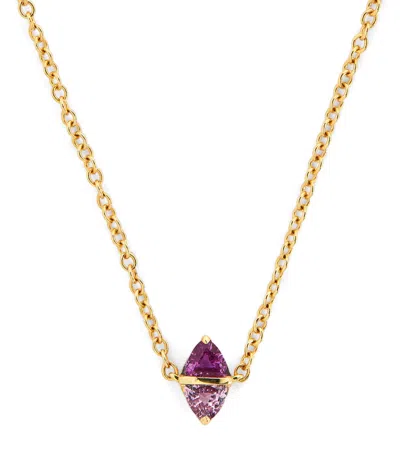 Emily P Wheeler Yellow Gold And Pink Sapphire Tilly Necklace