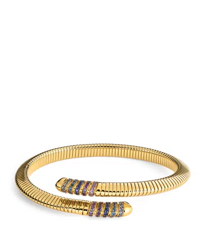 Emily P Wheeler Yellow Gold And Sapphire Tubogas Bracelet