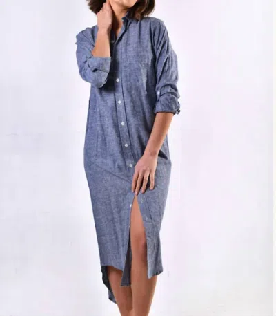 Emily Phillips Girlfriend Midi Dress In Chambray