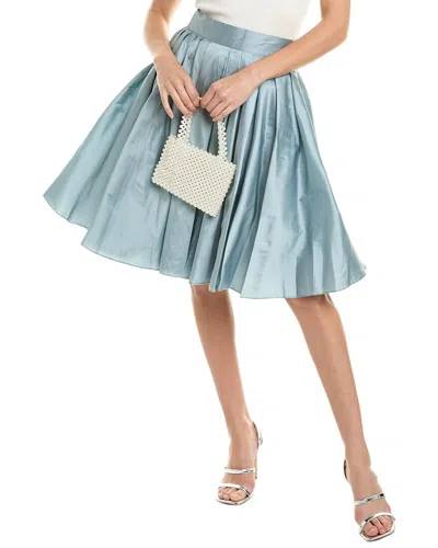 Emily Shalant Classic Colors Taffeta Party Skirt In Blue