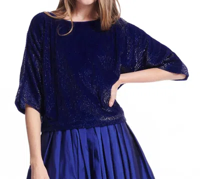 Emily Shalant Dolman Sleeve Top In Royal In Black