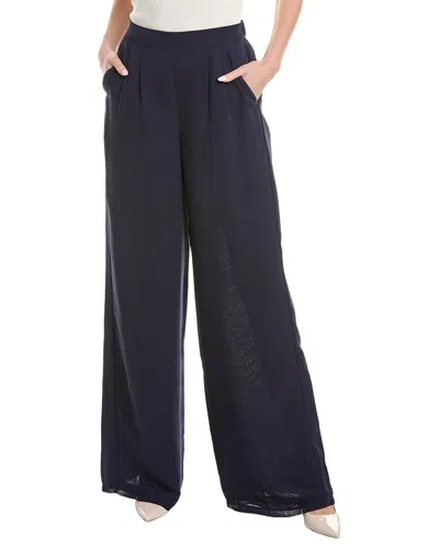 Emily Shalant Full Georgette Palazzo Pant In Blue
