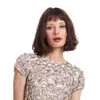 EMILY SHALANT OYSTER CRUNCHY FLOWER HAND BEADED TOP