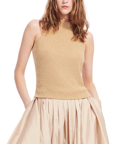 Emily Shalant Pearl Sleeveless Mock Neck Top In Multi