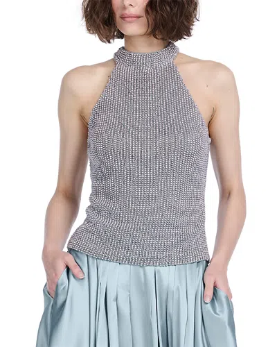 Emily Shalant Pearl Sleeveless Mock Neck Top In Multi