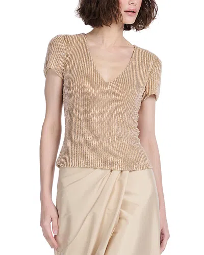 Emily Shalant Pearl V Neck Top In Multi