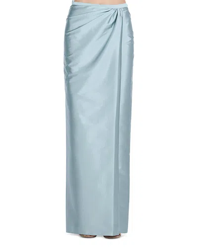 Emily Shalant Soft Taffeta Faux Wrap Skirt In Multi