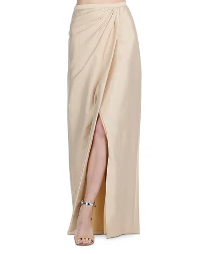 Emily Shalant Soft Taffeta Faux Wrap Skirt In Multi
