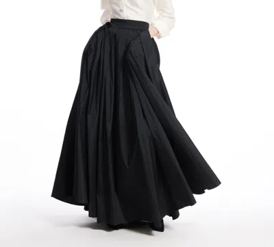 Emily Shalant Taffeta Shirt With Crystal Bow Buttons In Ivory In Multi