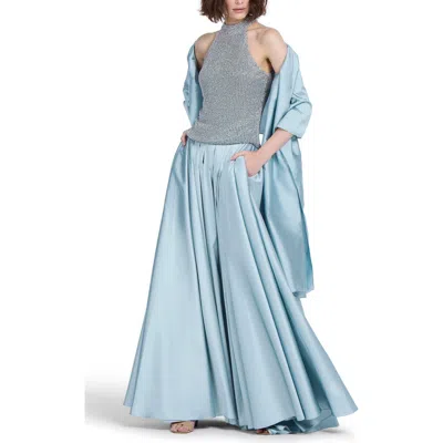 Emily Shalant Taffeta Wrap In Green