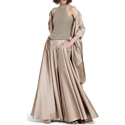 Emily Shalant Taffeta Wrap In Suntan